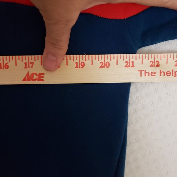 Mickey Mouse Disney Womens Pullover Sweatshirt Blue Red Color Block Regal Crew M - Picture 4 of 8